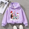 Hoodies Sweatshirts Girls Cute Cartoon Character Print Children's Hoodie Comfortable Casual Sweatshirt Top