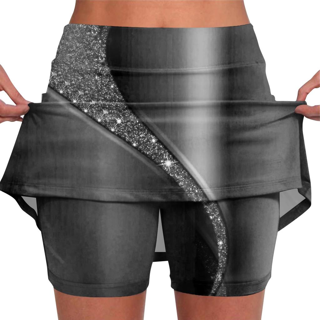 Эластичные брюки-кюлоты для йоги для женщин, спортивные шорты с принтом, легкие узкие однотонные бегуны с высокой талией