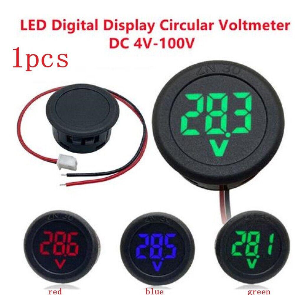 DC 4-100V Car Voltage Current Meter LED Digital Display Volt Detector Tester Two-wire Mini Voltmeter Multimeter Panel