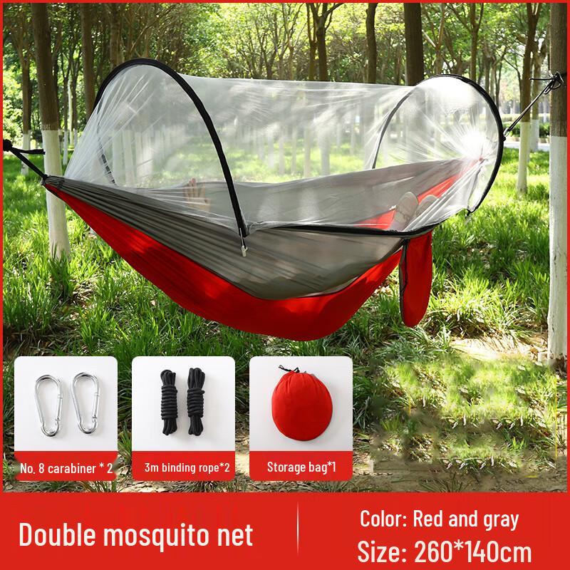 Outdoor Double Camping Hammock with Mosquito Net