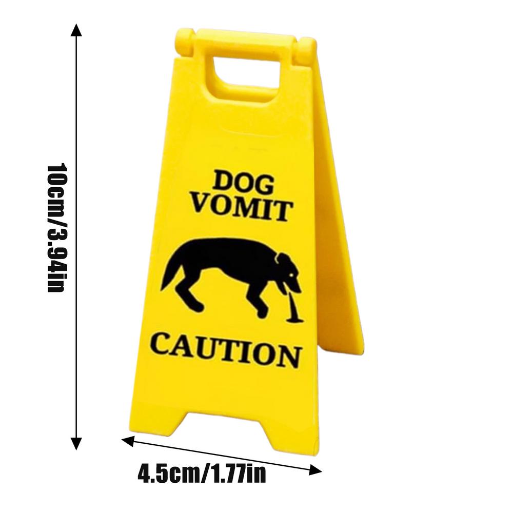 Small Cat Vomit Sign Garden Yard Warning Sign Pedestrians In Area Floor Sign Ornament Dog Vomit Caution Sign Funny Gifts