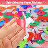 140pcs 1.7inch Alphabet Stickers EVA Self-Adhesive  for Scrapbooks,Cards