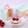 30pcs Gradients Individual Cupcake Boxes Single Cupcake Containers Cupcake Carriers with Handle Clear Window Gift Packing Box Perfect for Mother's Day