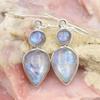 Rainbow Moonstone Gemstone 925 Sterling Silver Earring, Gift For Her, Women Dangle, Handmade Jewelry, Designer Earring