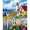 Acrylic Painting By Numbers Handicrafts Picture Drawing By Numbers Seaside House Diy Crafts For Beginners Adults Kits Home Art