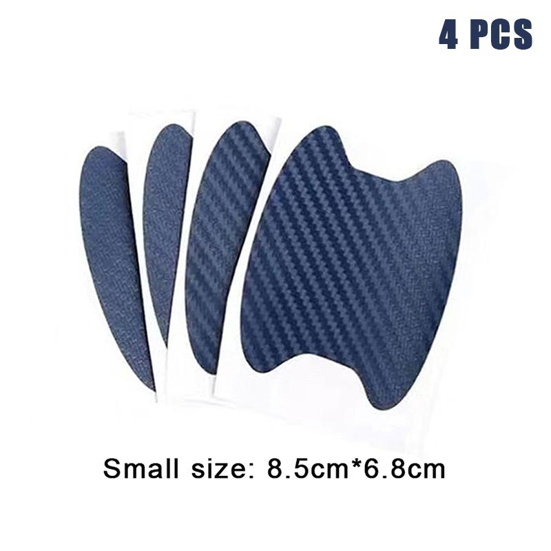 4 шт. Индивидуальная наклейка на дверь автомобиля из углеродного волокна, устойчивая к царапинам, защитная пленка для автомобильных ручек, аксессуары для внешнего стайлинга