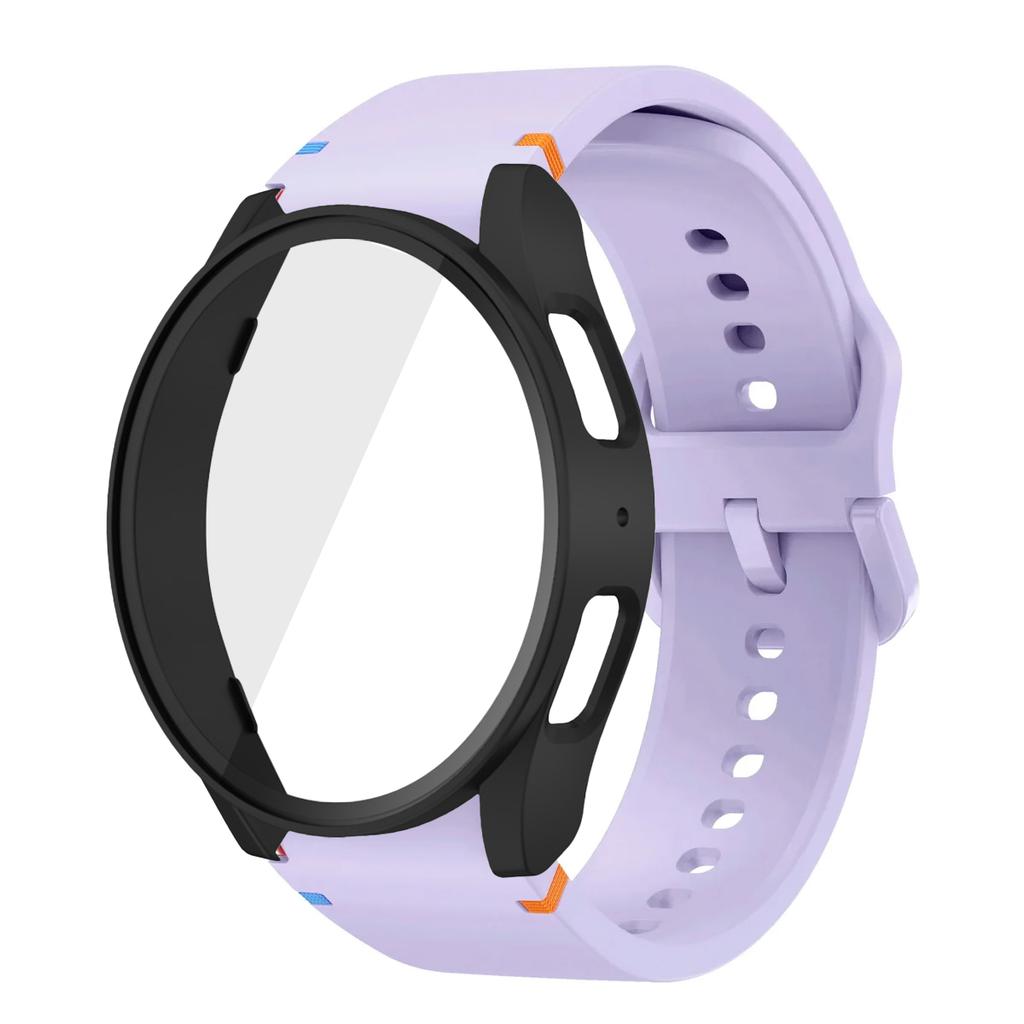 Silicone Strap for Samsung Watch 7 6 5 4 40mm 44mm 5Pro 45mm Band With Case Screen Protector Bumper cover for Wrist Accessories