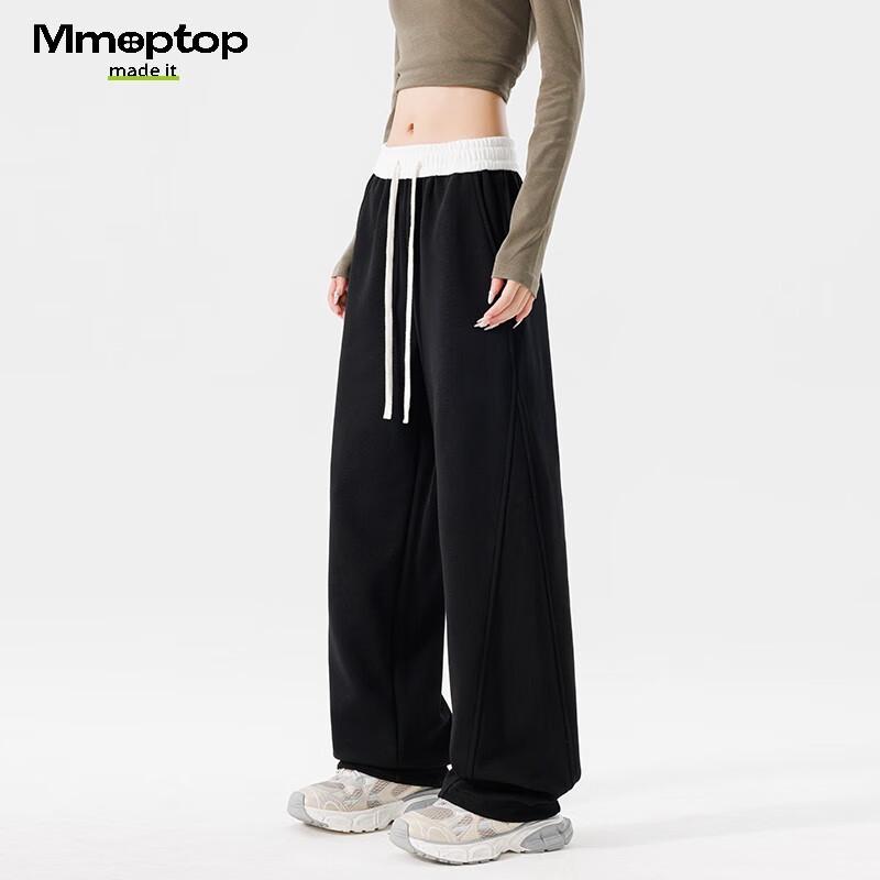 MMOPTOP Women's Pleated Loose-Fit Casual Trousers