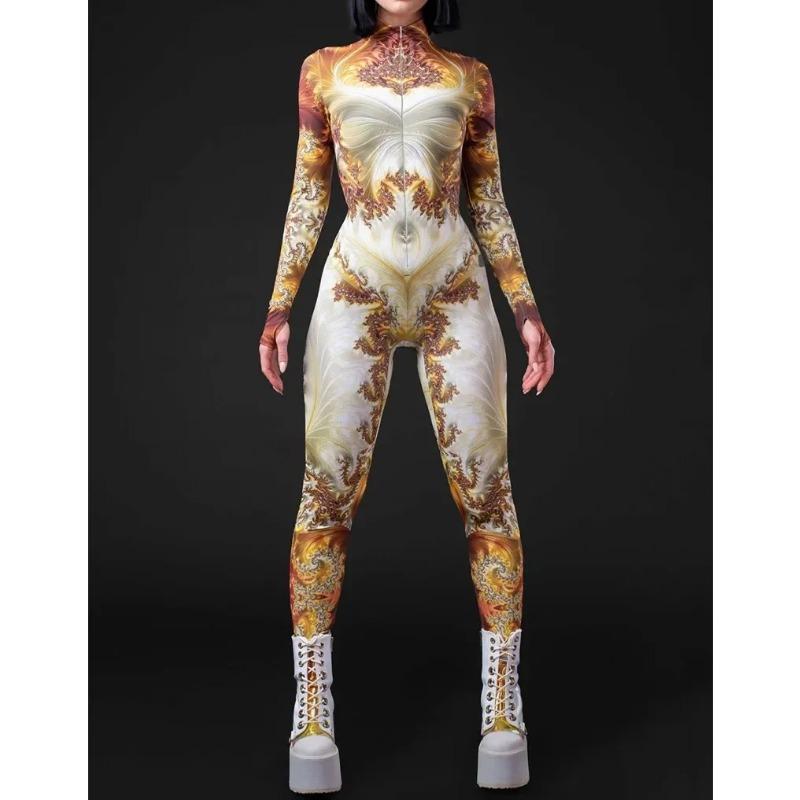 Косплей Костюм Женский Сексуальный Костюм Цветной Элемент Синий Мускулистый Хэллоуин Боди Для Взрослых Спортивный Комбинезон С Высокой Талией