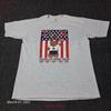 Vtg Jerzees American Teddy Bear Usa T Shirt Size Large Heather Gray Vintage Stretched Homme Slightly Comfortable Graphic
