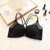 Japanese Light Cotton Lace Seamless Push-Up Bra Set with Front Buckle and Stylish Back Design