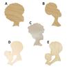 Head Silhouette Mother's Day Wooden Wreath Template DIY Craft Home Decoration Board