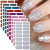 Набор DIY розовых блестящих однотонных сверкающих наклеек для ногтей - Популярный в Instagram