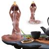 Enchanting Waterfall Backflow Incense Burner Handcrafted Resin Aroma Holder for Home and Meditation Decor