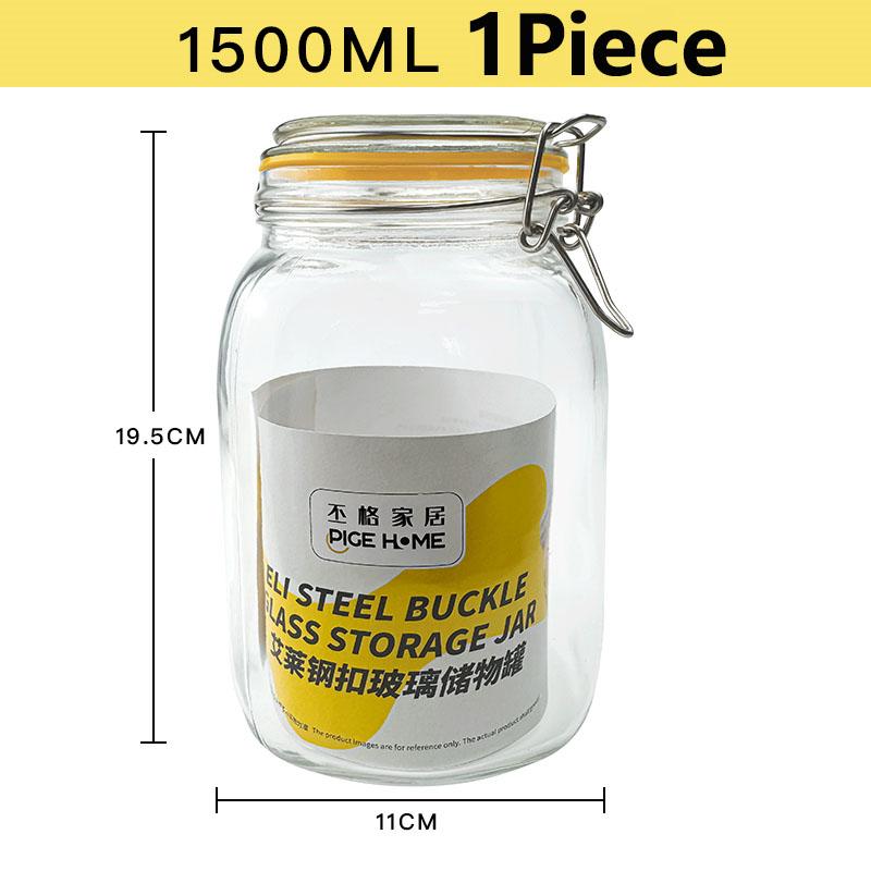 HeY LiLac Glass Jars with Lids Kitchen Airtight Glass Jars Wide Mouth Canning Jars with Clip Top Lids Leak Proof Canisters Jars