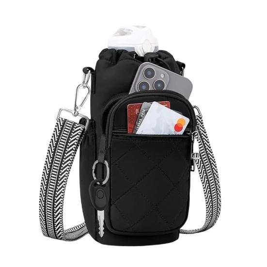 Sports Water Bottle Bag Thermal Insulated Kettle Holder Lightweight Crossbody Water