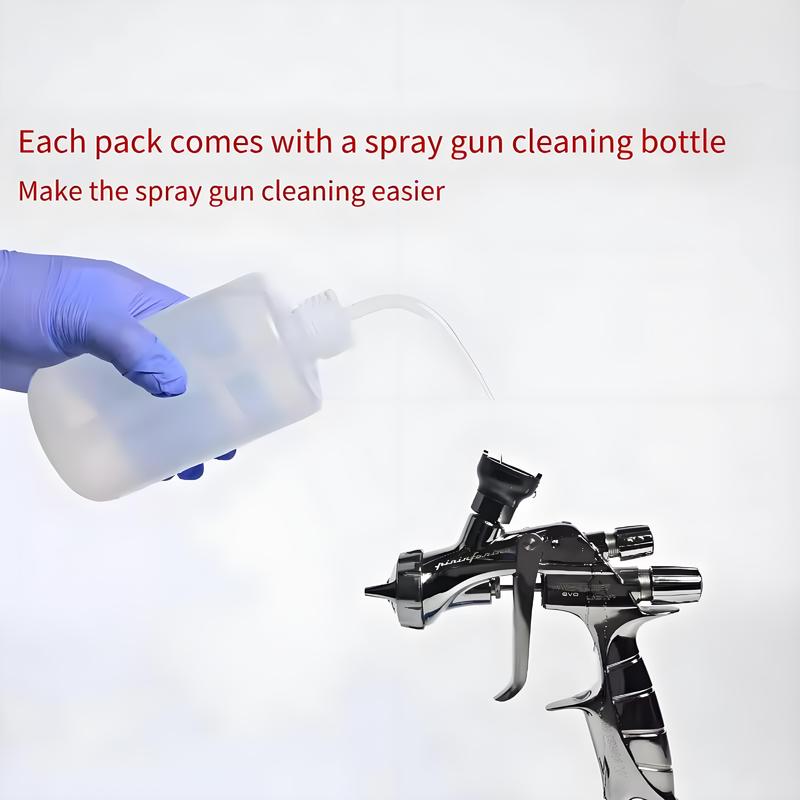 45pcs Spray Gun Paint Mixing Cups – Disposable Paint Cups 180/400/600/800ml, H/O Quick Change No-Clean Cups for Spray Painting