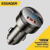 Автомобильное зарядное устройство Essager USB C 105 Вт Быстрая зарядка PD3.0 QC4.0 3.0 SCP PPS USB Type C Быстрая зарядка для iPhone 15 14 13 Samsung Xiaomi