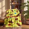 Curious George Custom Flannel Blankets Soft Warm Cozy Throws for Home Decor Holiday Gifts