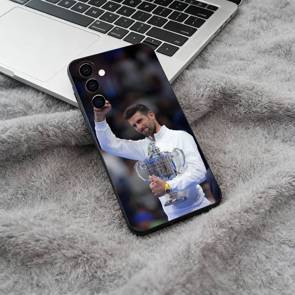 Novak Djokovic-Tennis Black Soft Silicone Phone Case for Samsung Galaxy A73, A71, A72, A70, A53, A52, A51
