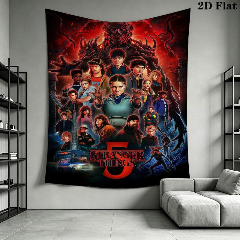 Stranger Things Wall Hanging Printed Fabric Blanket Decorative Tapestries for Bedroom Living Room Home Decor