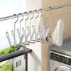 4Pcs/Pack Stainless Steel Clothes Hanger Hook Silver Storage Organizer New Shoe Drying Rack