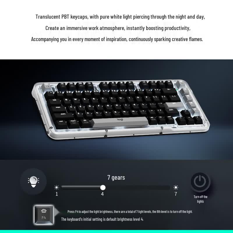 Logitech ALTO KEYS K75M AI Кастомная беспроводная механическая клавиатура