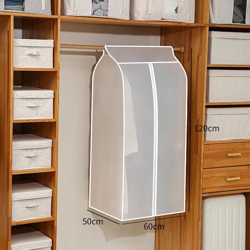 Transparent Washable Wardrobe Hanging Garment Dust Cover - Dustproof & Moisture-Proof Suit Bag