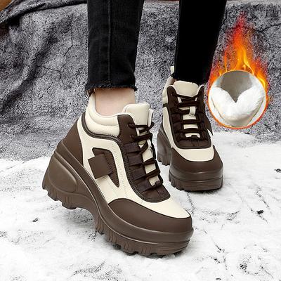 Платформенные высокие кеды детские универсальные модные повседневные туфли зимние новые бархатные спортивные туфли