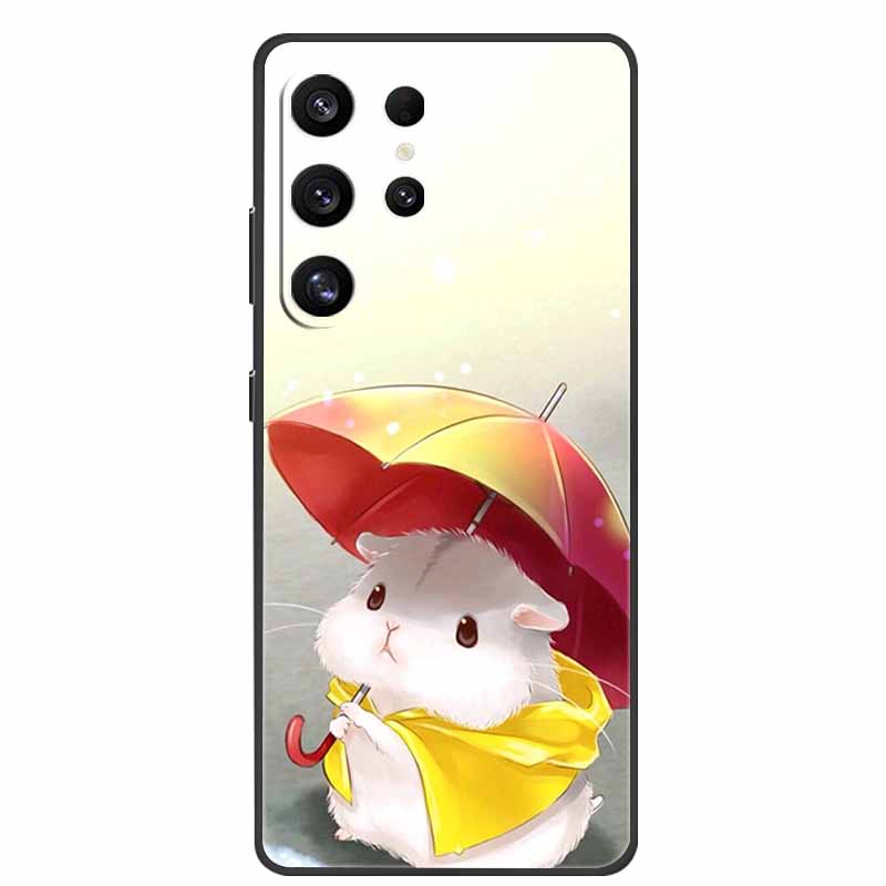 For Samsung Galaxy S26 Ultra Case Bumper Starry Sky Soft Silicone TPU Back Cover for Samsung S26 Ultra Phone Case Cute Cat Cover