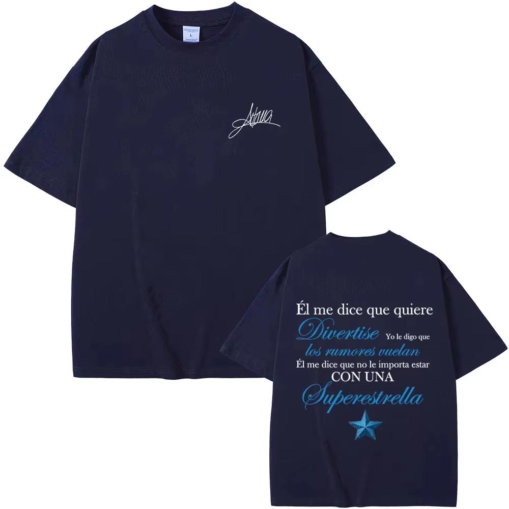 Singer Aitana Graphic T Shirt Fans Gift CUARTO AZUL World Tour 2026 Merch T-shirt Men Women Fashion Casual Tees Streetwear Tops