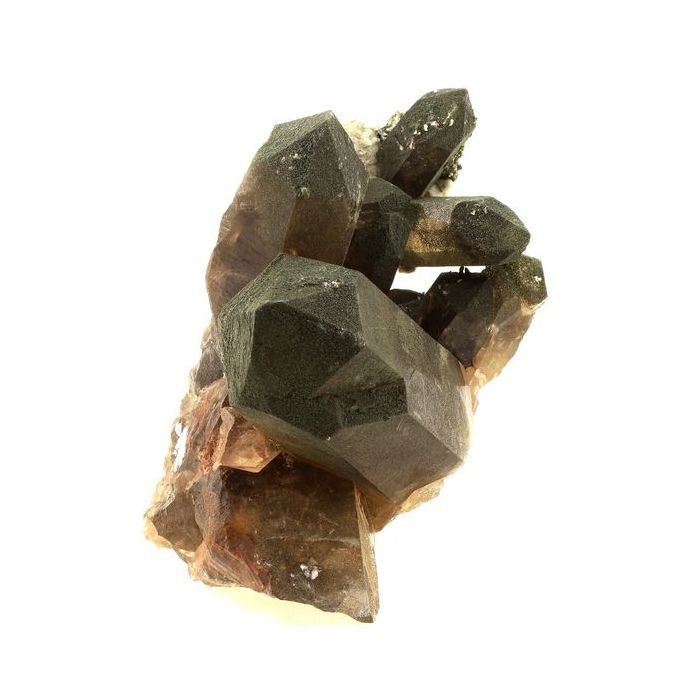 Pierres et Minéraux. Quartz fumé, Chlorite. 3303.5 ct. Argentière, Massif du Mont-Blanc, France..