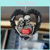 2d Heart Acrylic Couple Skull Car Pendant For Halloween And Decoration Christmas