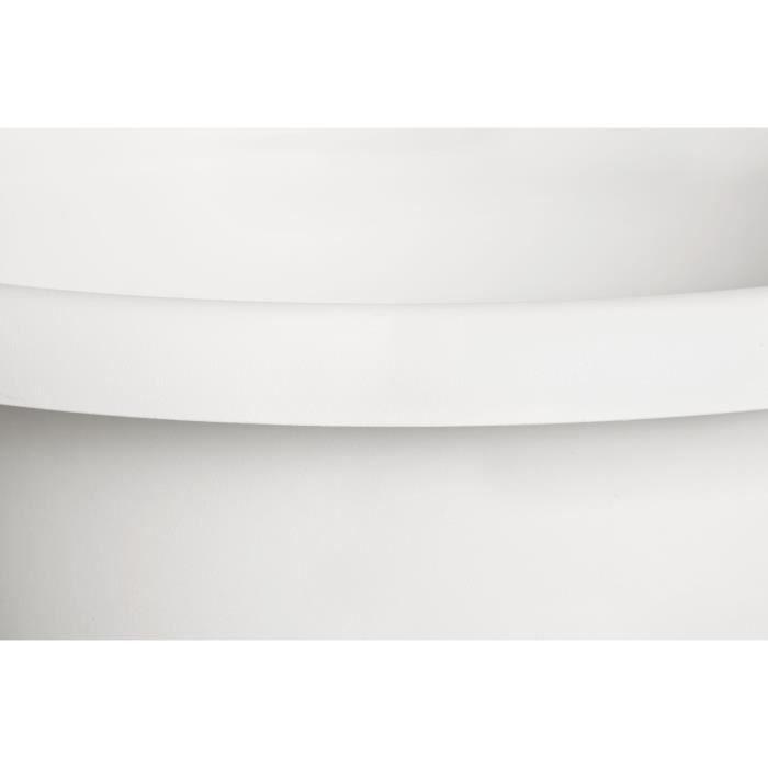 ELHO Pot de fleurs Amiga Rond 47 - Blanc - Ø 47 x H 35 cm - Extérieur - 100% recyclé