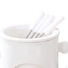Chocolate Fondue Mug Pot Portable, Personal Cheese with Fork for Birthday Cozy Nights Gifts