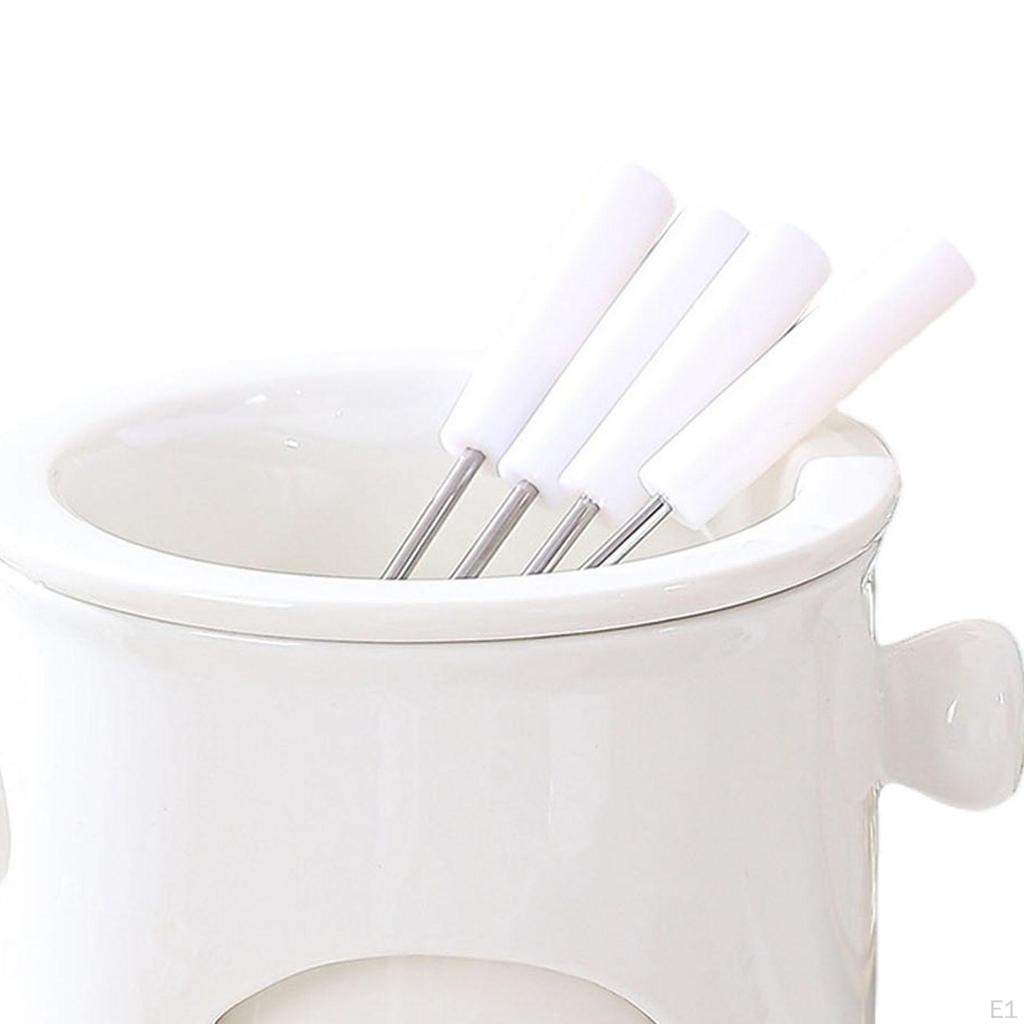 Chocolate Fondue Mug Pot Portable, Personal Cheese with Fork for Birthday Cozy Nights Gifts