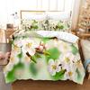 Зеленый пододеяльник, комплект двуспальной кровати, односпальное одеяло, покрывало с цветочным принтом, размер Queen King Size, комплект постельного белья с листьями, 200X200, 2 шт., 3 шт., тонкий, 3D, односпальный