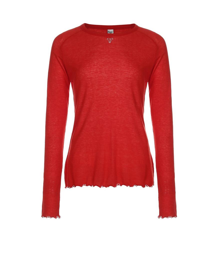 MAGGIE Ribbed T-Shirt (Red)