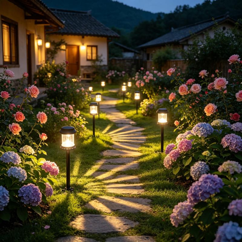 Solar LED Lawn Stake Lights Outdoor Waterproof Landscape Decorative Spike Lamp for Garden Patio Yard Lawn
