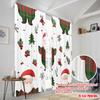 2pcs,2D plane printing Curtains Digital Printed Cute Santa Claus Christmas_a Versatile 100% Polyester (without rod) Decorations
