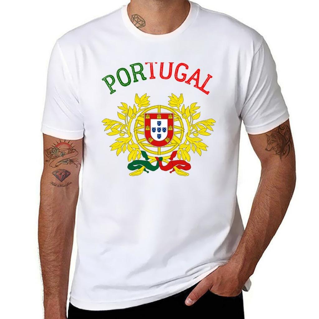 Portugal Coat Of Arms Tshirt Casual Everyday Short Sleeve Tshirt