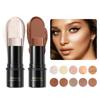 10 Colors Face Highlighters Bronzers Stick Creamy Contour Nose Waterproof Glitter Lightweight V-Line Shape Beauty 6g