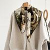 65 * 65 Four Seasons Available New Women'S Small Square Scarf, High Grade Letter Printed Scarf, Professional Scarf, Satin Scarf