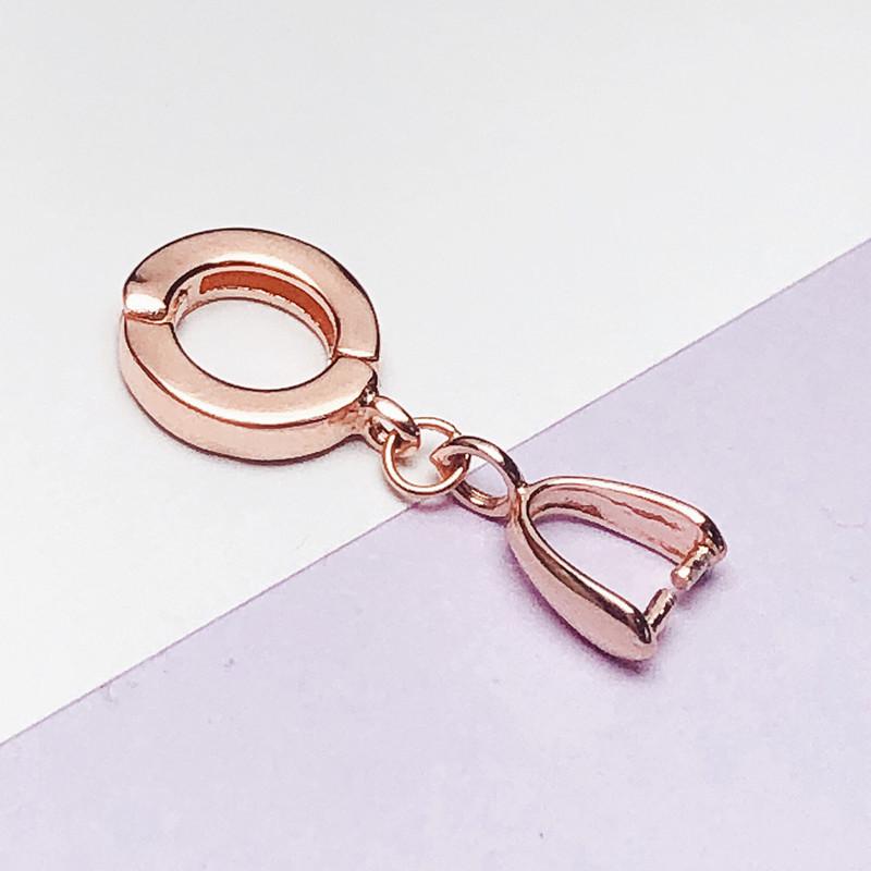 Подвеска-клипса из стерлингового серебра 925 пробы для нефрита, янтаря или кристалла.