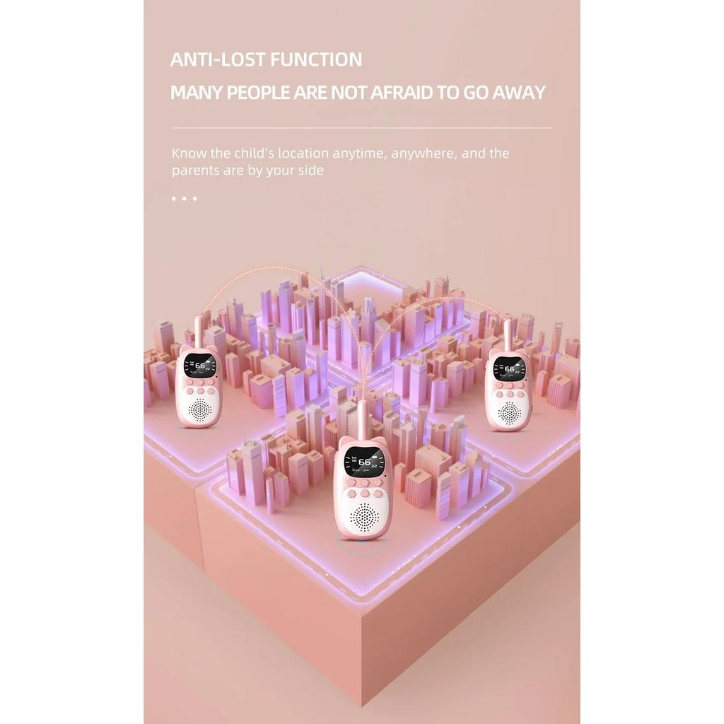 2 шт., детская рация, перезаряжаемая, 1000 мАч, портативная, 0,5 Вт, 3 км, радиоприемопередатчик, домофон для детей, игрушки, подарки на день рождения