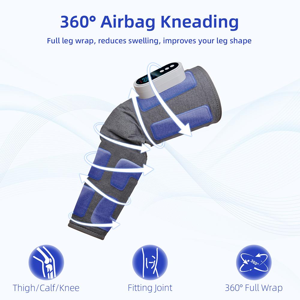 Smart Leg Massager Airbag Kneading Vibration Calf Massager Knee 360° All-round Wrapping