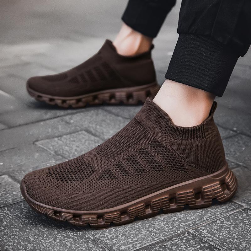 2025 New Men's Casual Sneaker Breathable Ultralight Slip On Shoes Mesh Sock Mouth Jogging Athletic Women Sneakers