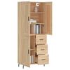 Высокий комод Sonoma Oak 69,5 x 34 x 180 см ДСП