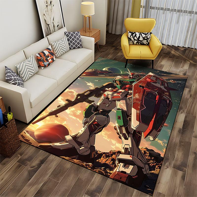 Robot Warrior in Space Scene suitable as a non-slip mat for the living room or bedroom sofa