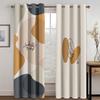 Geometric Japanese Style Nordic Wind Abstract Art Polyester Morandi Color Block Thin Curtains for Living Room Bedroom Home Decor